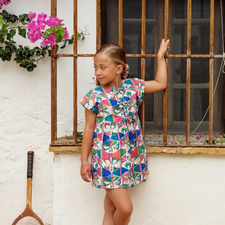 Vestido estampado niña 01-54070 José Varón