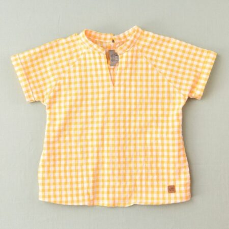 Blusa vichy niño amarillo 01-54081 José Varón