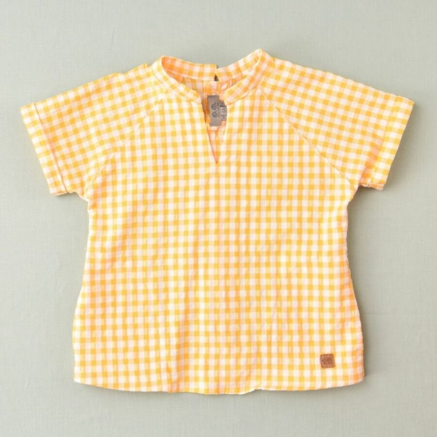 Blusa vichy niño amarillo 01-54081 José Varón
