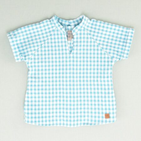 Blusa vichy niño turquesa 01-54081 José Varón