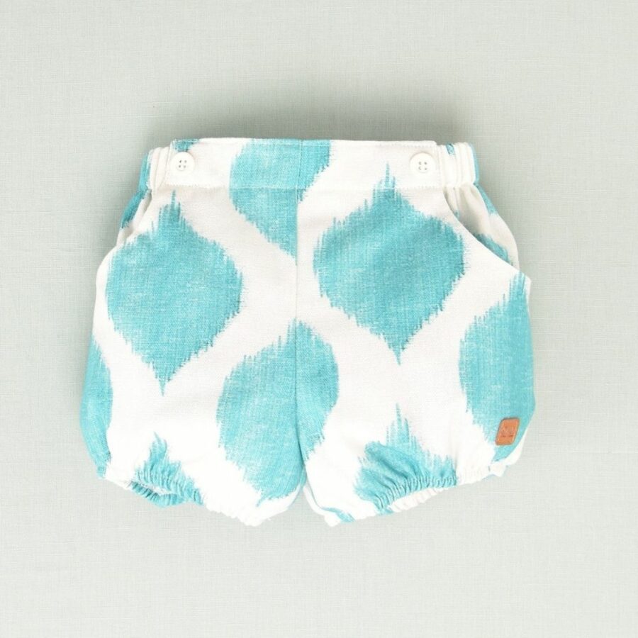 Pantalón rana rombo niño turquesa 01-54082 José Varón