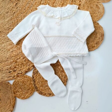 Conjunto punto niña Albi blanco roto 004-11256 Martín Aranda