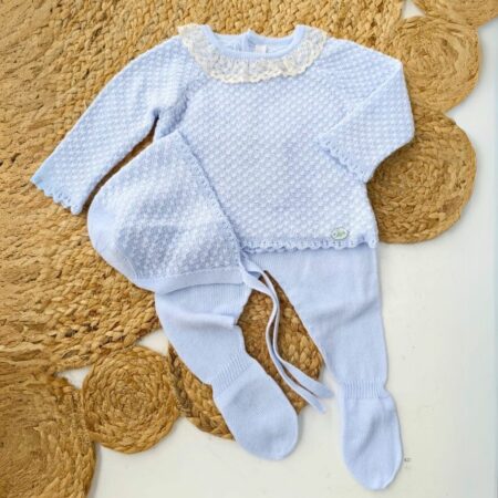 Conjunto punto niña Volterra celeste bebé 004-11269 Martín Aranda