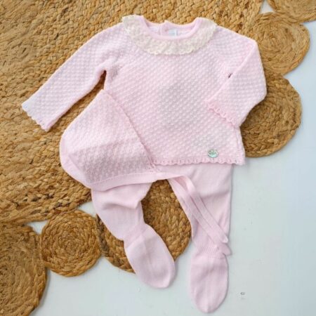 Conjunto punto niña Volterra rosa bebé 004-11269 Martín Aranda
