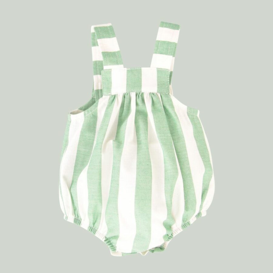 Pelele rayas bebé verde 01-54043R José Varón
