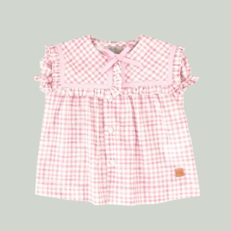 Blusa vichy bebé niña rosa 01-54045 José Varón