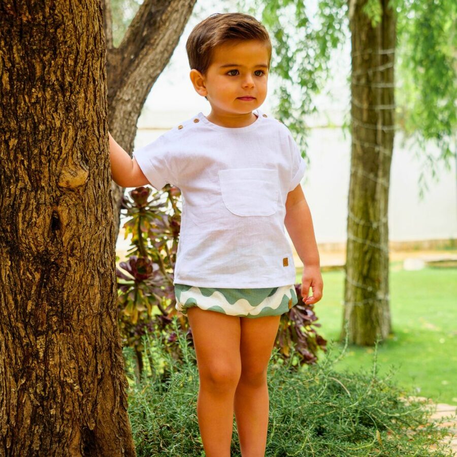 Blusa lino niño blanco 01-54090 José Varón