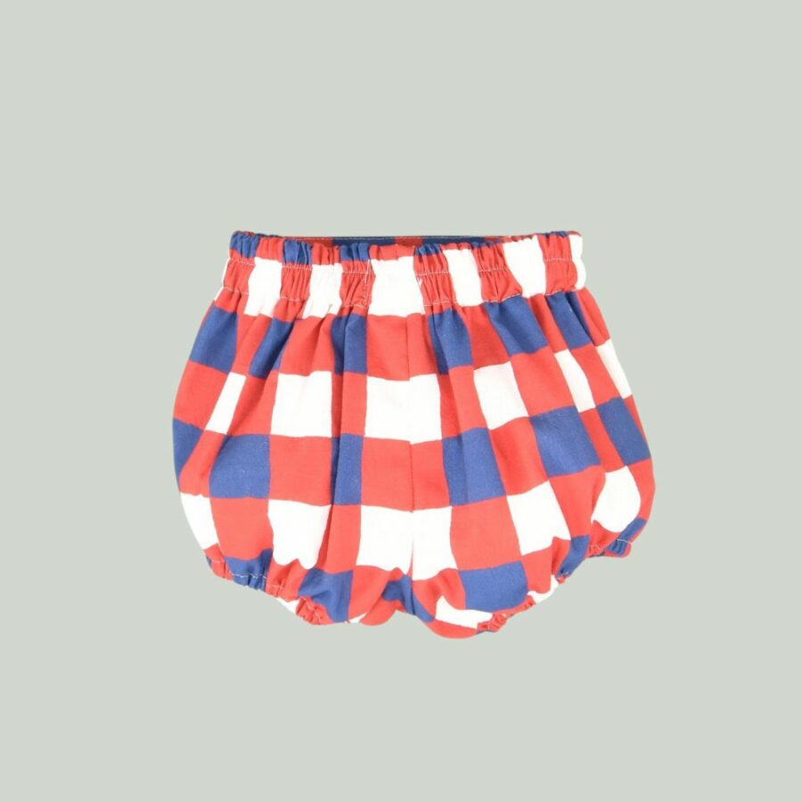 Pantalón rana cuadro bicolor bebé rojo y tinta 01-54100 José Varón