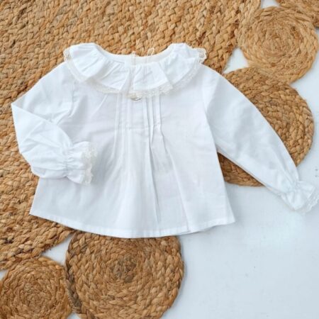 Blusa tela niña Airola blanco roto 013-20255 Martín Aranda