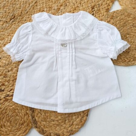 Blusa tela niña Montefioralle blanco 013-20257 Martín Aranda