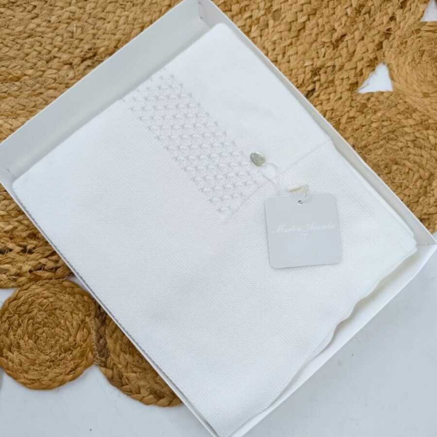Chal de punto unisex Albi blanco roto 021-10256 Martín Aranda