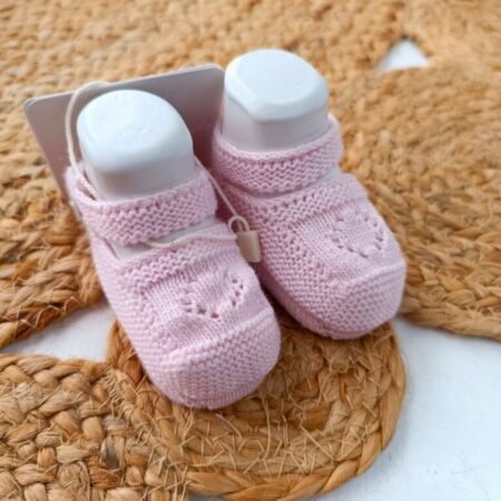 Patuco punto unisex Fiesole rosa bebé 023-10262 Martín Aranda