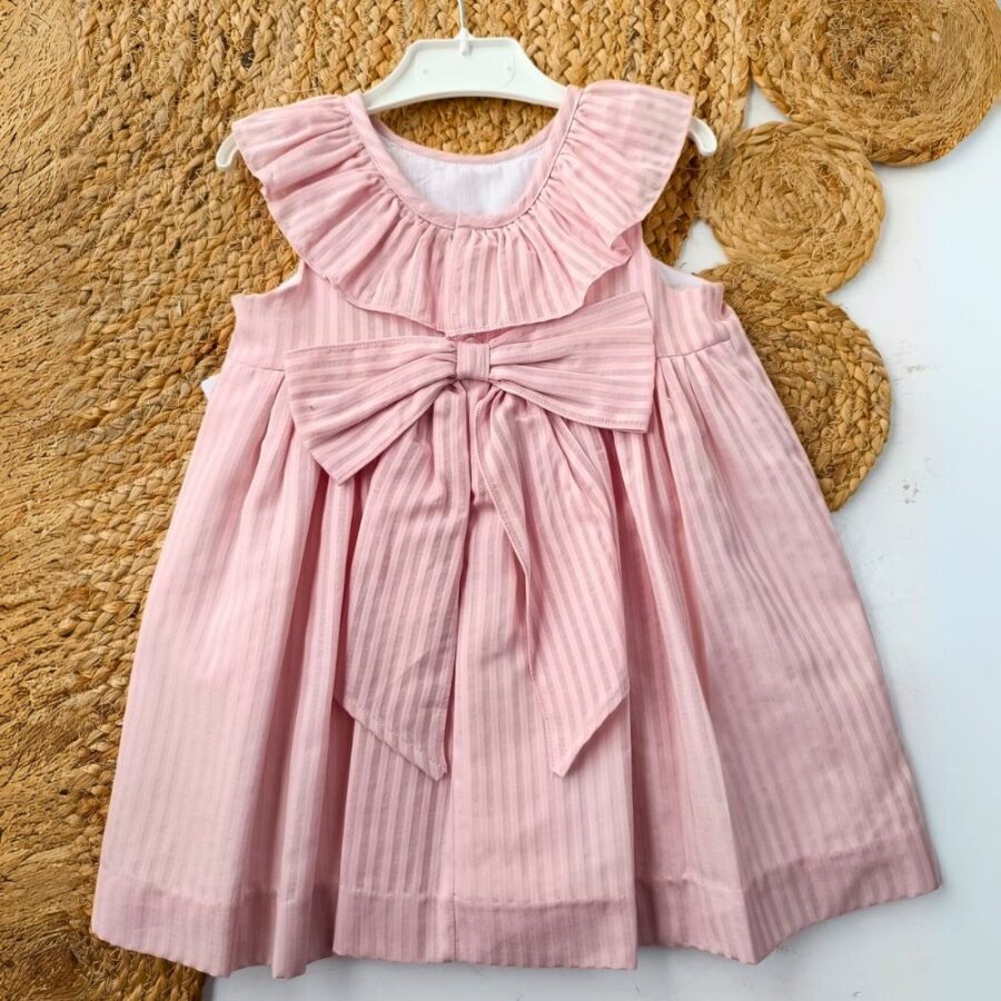 Vestido Candela bordado a mano rosa B6241 B624 Tartaleta