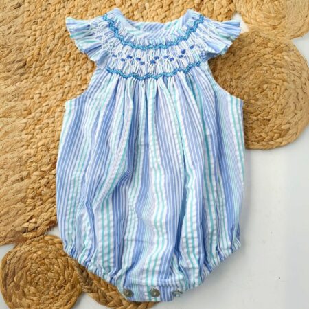 Pelele Pixie bordado a mano marino B6455 B644 Tartaleta