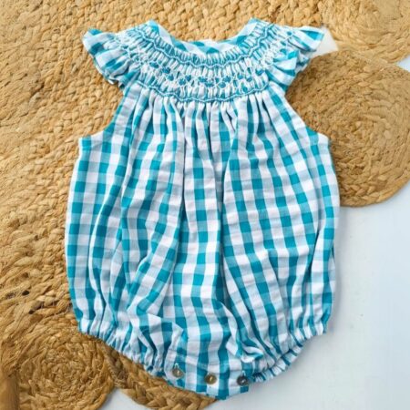 Pelele Pixie bordado a mano cerceta B6455 B646 Tartaleta
